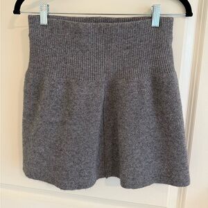 Zara Knit Mini Skirt in anthracite gray